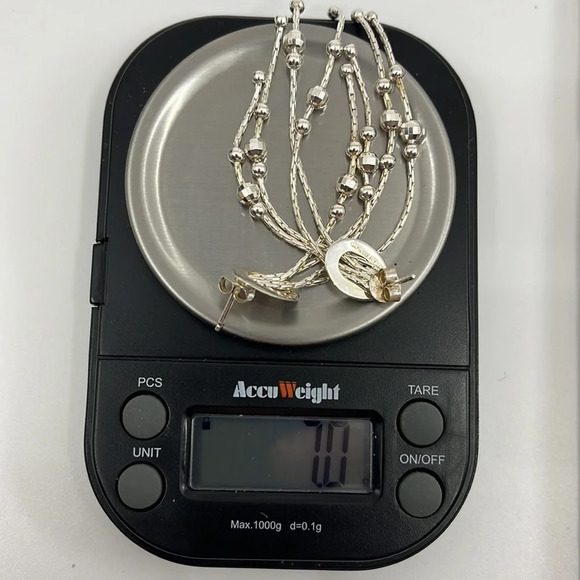 ATI Thailand Vintage 925 Sterling Silver Beaded Feather Tassel Earrings - Picture 7 of 9